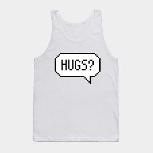 Pixel Art Hugs Speech Bubble Tank Top